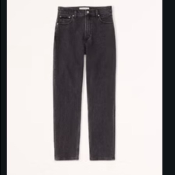Abercrombie Black High Rise Mom Jean - Size 29 X-Long - Picture 2 of 6